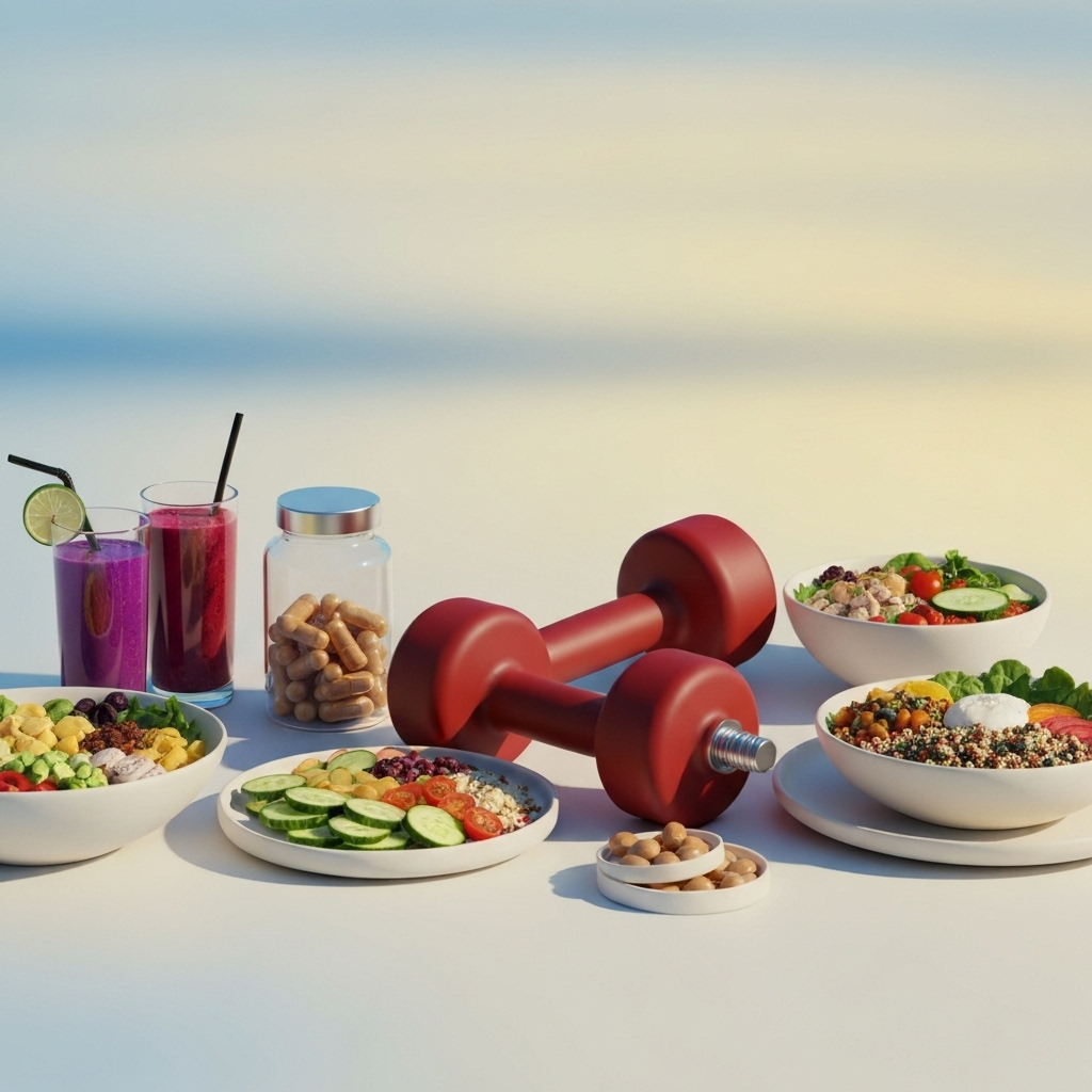 3D illustration of healthy lifestyle and fitness